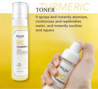 AILKE Organic Turmeric Whitening Set – Vitamin C Brightening & Anti‑Acne Care