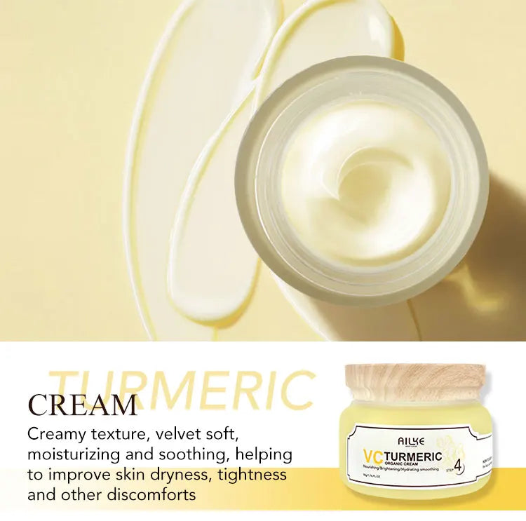 AILKE Organic Turmeric Whitening Set – Vitamin C Brightening & Anti‑Acne Care