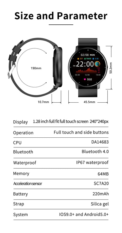 LIGE 2026 Waterproof Smart Watch Fitness Tracker