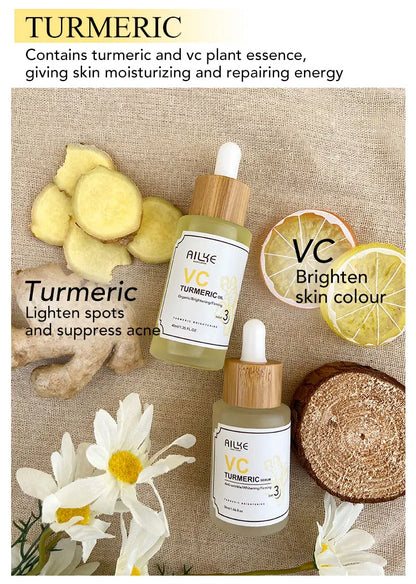 AILKE Organic Turmeric Whitening Set – Vitamin C Brightening & Anti‑Acne Care