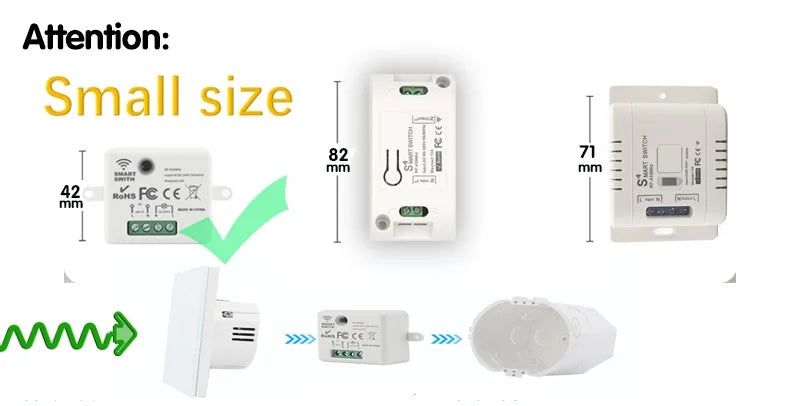 433MHz Wireless Smart Wall Switch 86 Panel Remote Control