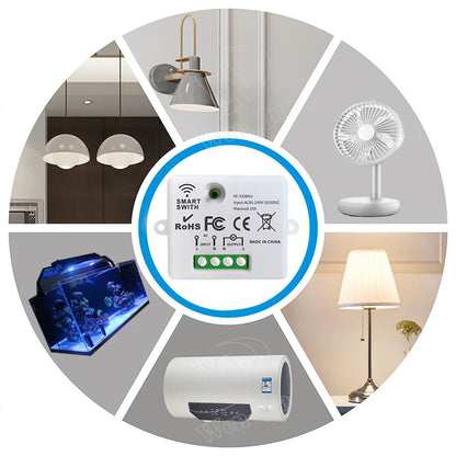 433MHz Wireless Smart Wall Switch 86 Panel Remote Control