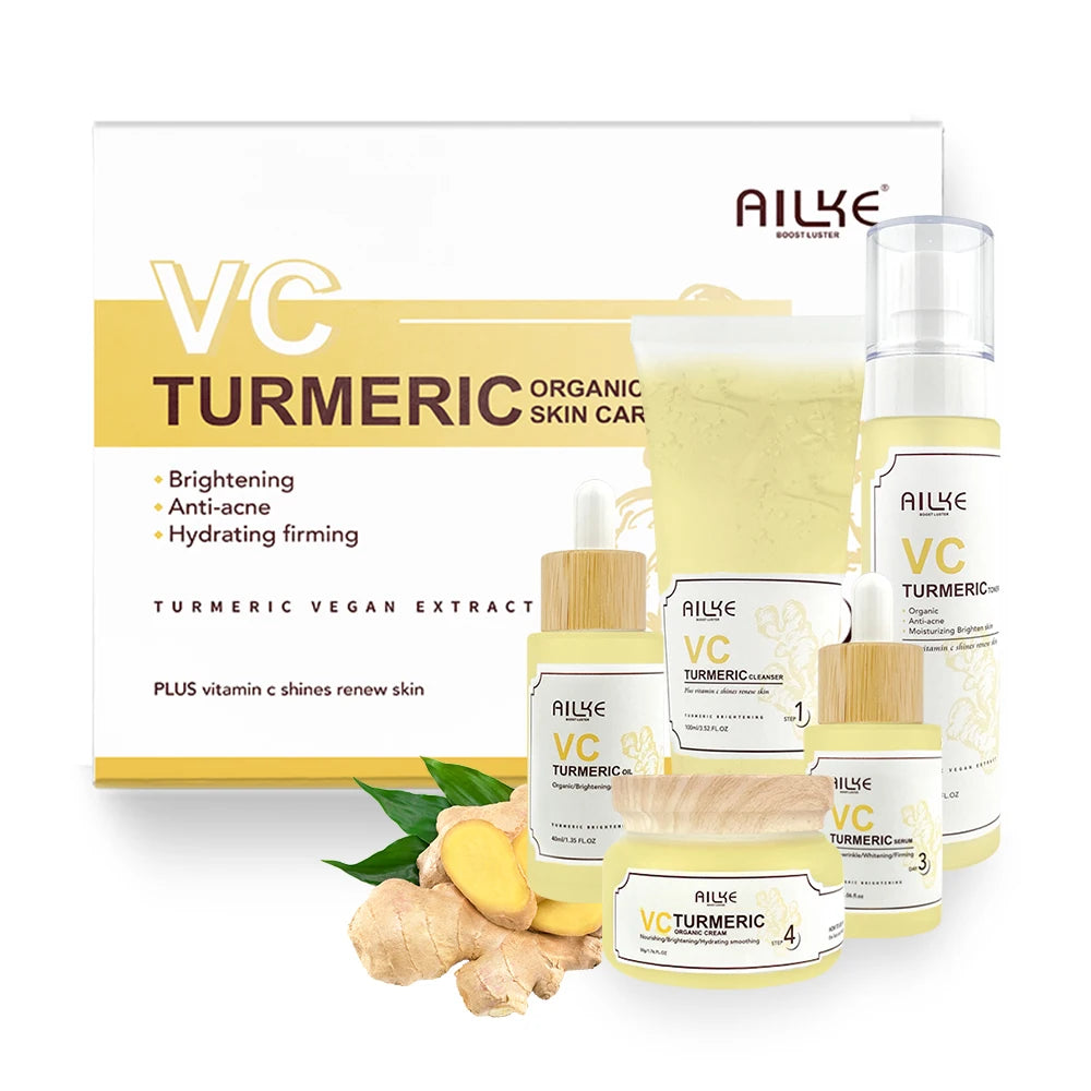 AILKE Turmeric Vitamin C Set – Brightening & Hydrating Face Care