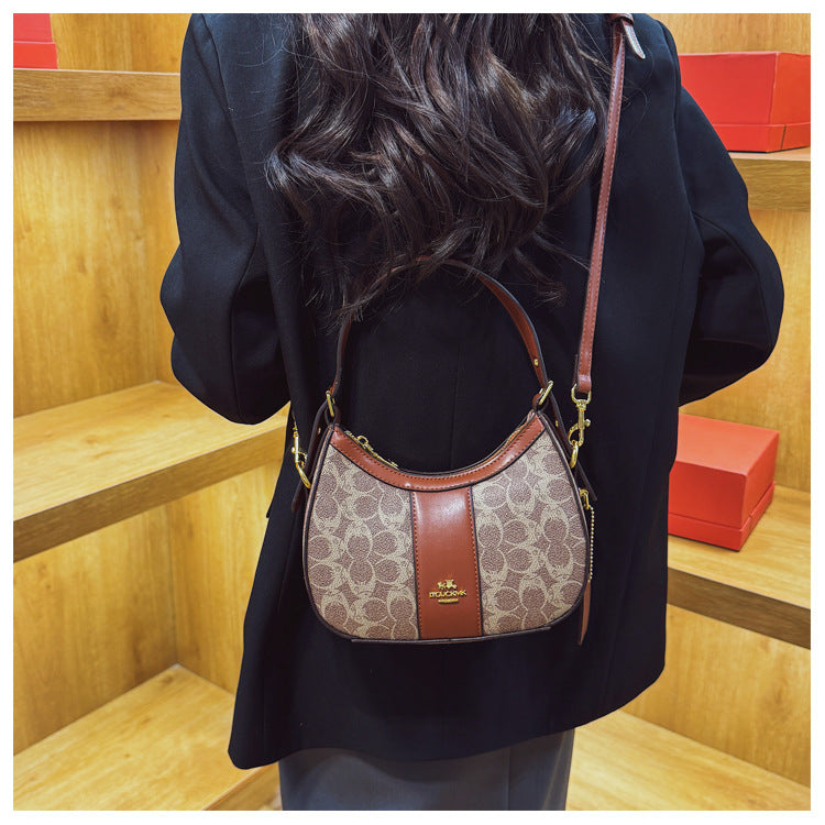2026 Luxury Retro Print Shoulder Handbag