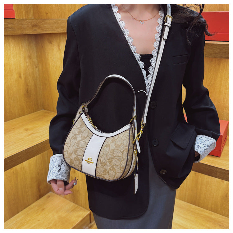 2026 Luxury Retro Print Shoulder Handbag