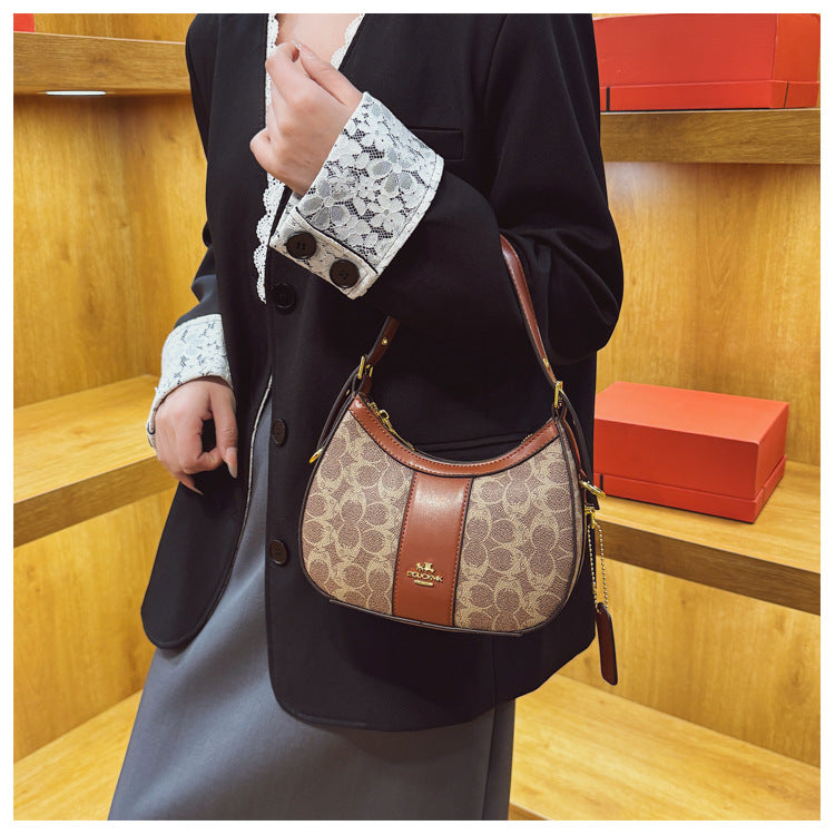 2026 Luxury Retro Print Shoulder Handbag