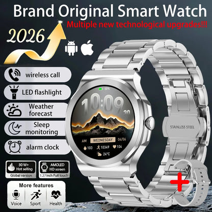 Premium AMOLED Smart Watch | Voice Assistant & Health Monitor-2026