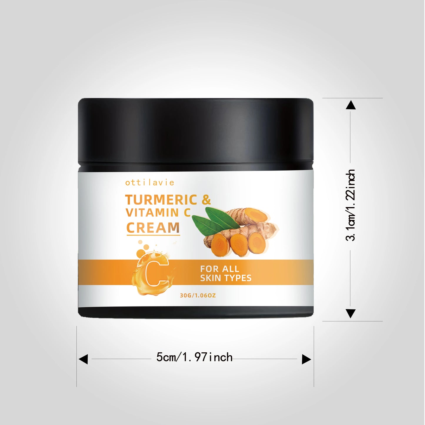 Turmeric & Vitamin C Cream – Lightweight Glow for Face & Neck