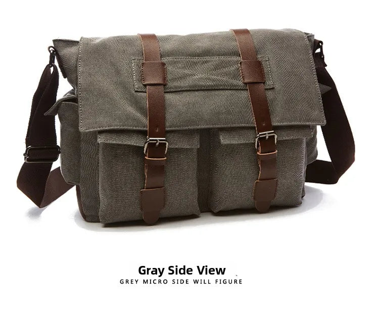 Canvas Men’s Crossbody Laptop Messenger Bag