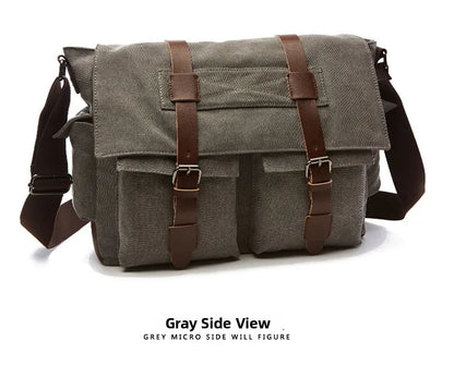 Canvas Men’s Crossbody Laptop Messenger Bag