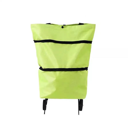 Shopping bag with wheels, foldable, grocery shopping cart, tugboat, portable