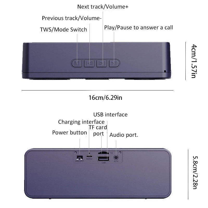 S18 Portable Bluetooth Wireless Speaker Outdoor Subwoofer