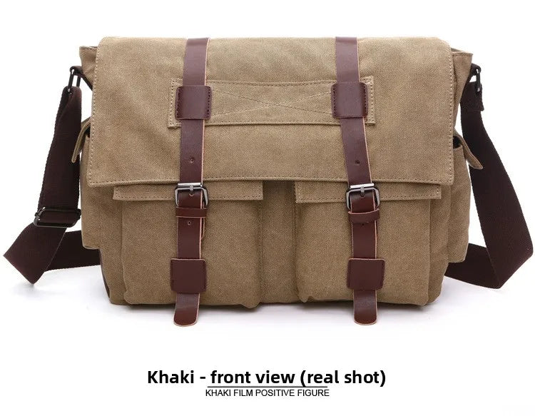 Canvas Men’s Crossbody Laptop Messenger Bag