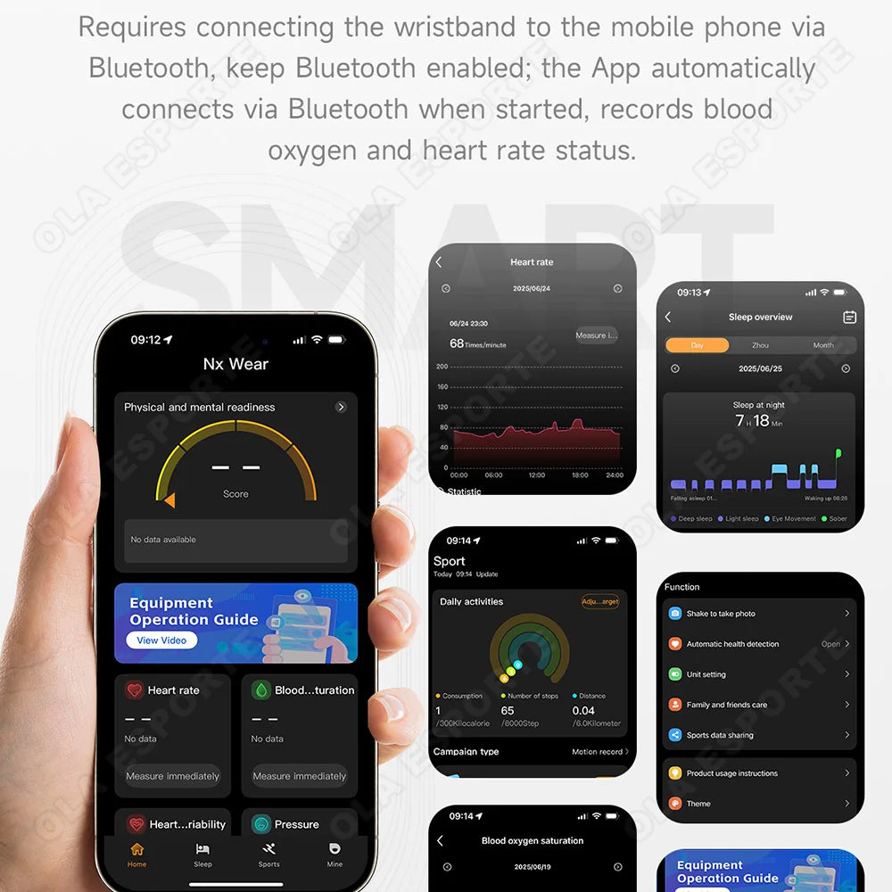 Ultra-Thin Smart Watch-2026 | Heart Rate, Blood Oxygen, Sleep Monitor & IPX8 Waterproof