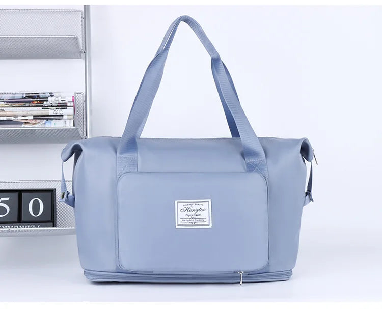 Business & Leisure Travel Bag – Large Capacity Waterproof Nylon Tote  Pattern Type: Solid  Style: Fashion