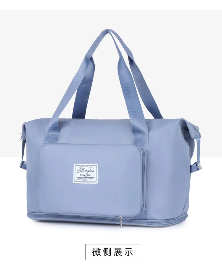 Business & Leisure Travel Bag – Large Capacity Waterproof Nylon Tote  Pattern Type: Solid  Style: Fashion