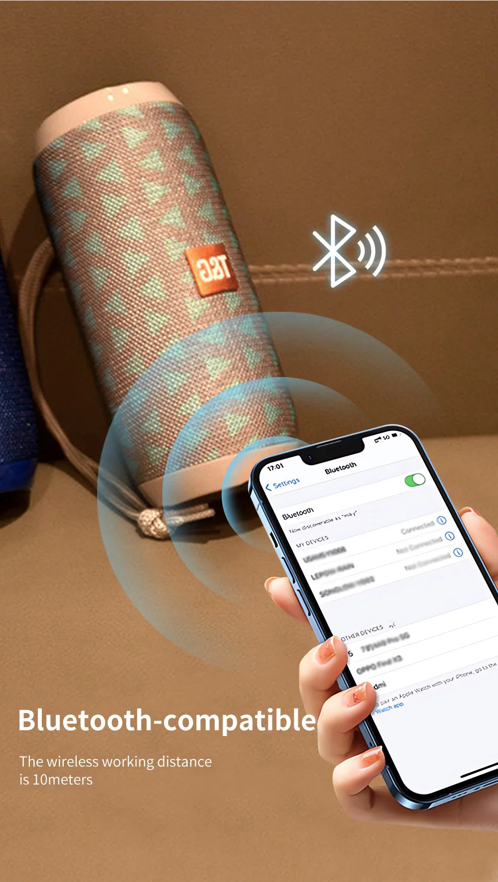 T&G TG117 Portable Bluetooth 5.3 Waterproof Outdoor Speaker