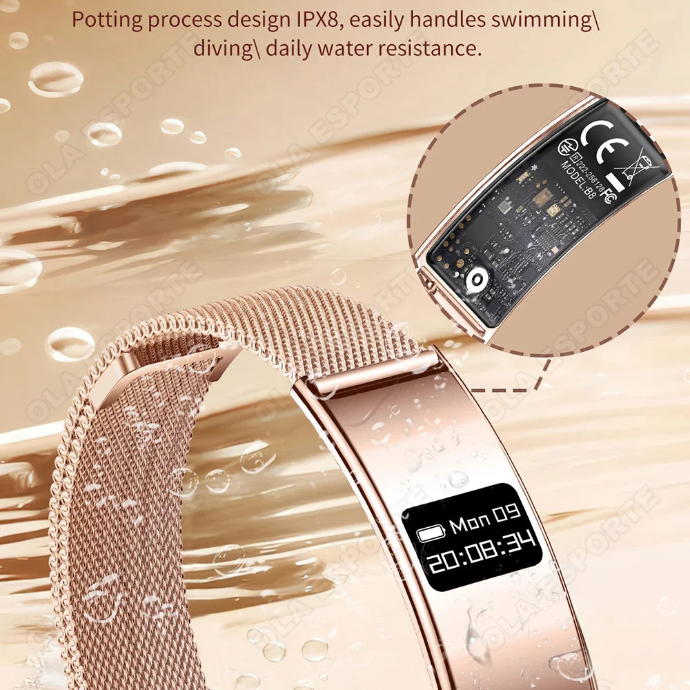 Ultra-Thin Smart Watch-2026 | Heart Rate, Blood Oxygen, Sleep Monitor & IPX8 Waterproof