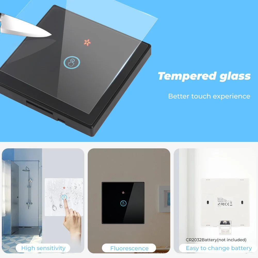 GERMA Smart Wireless RF Touch Switch Home Control Panel