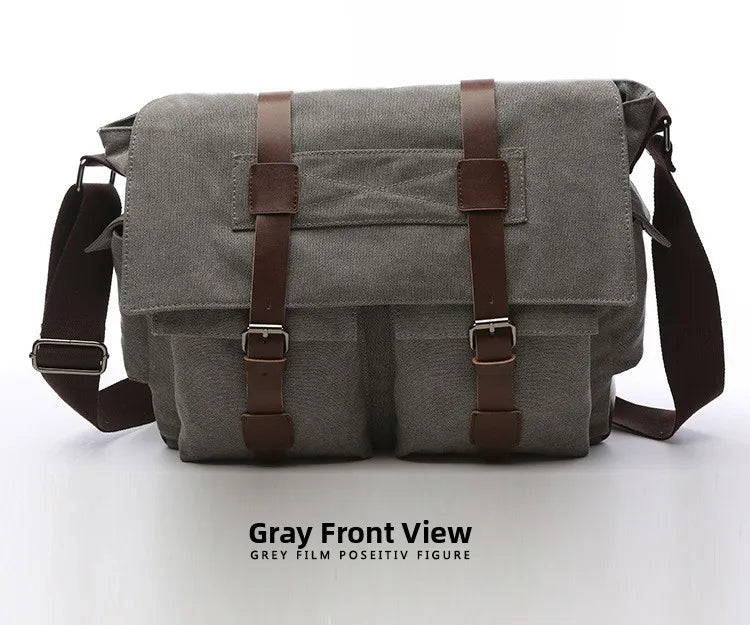 Canvas Men’s Crossbody Laptop Messenger Bag