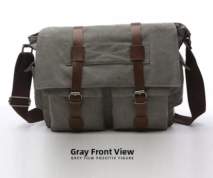 Canvas Men’s Crossbody Laptop Messenger Bag