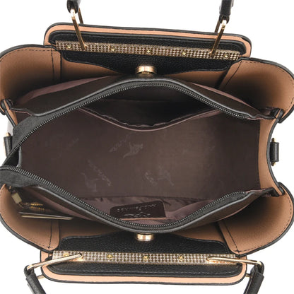 VANDERWAH Luxury Leather Shoulder Crossbody Bag – 3 Layers Soft Tote