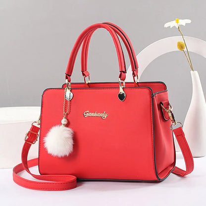 Stylish PU Leather Pendant Handbag – Versatile Shoulder & Crossbody Bag