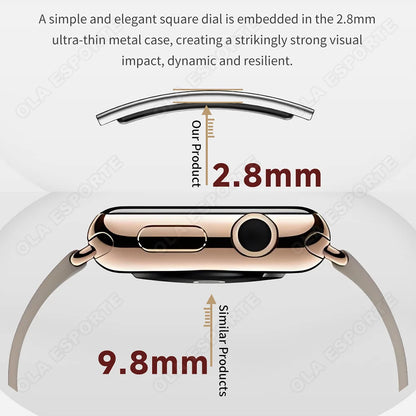 Ultra-Thin Smart Watch-2026 | Heart Rate, Blood Oxygen, Sleep Monitor & IPX8 Waterproof