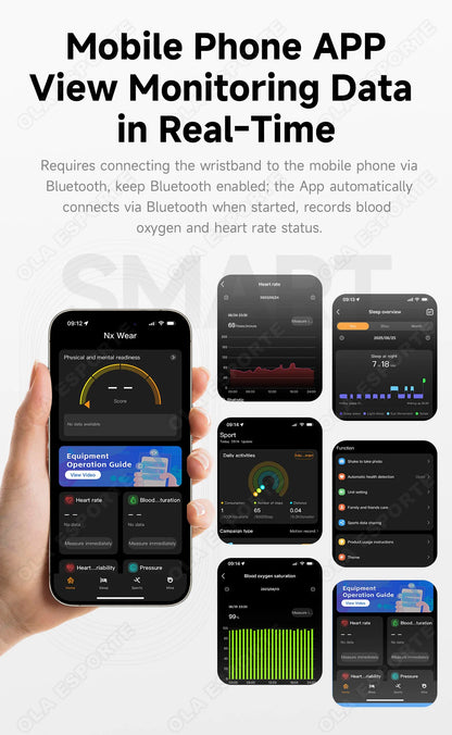 Ultra-Thin Smart Watch-2026 | Heart Rate, Blood Oxygen, Sleep Monitor & IPX8 Waterproof