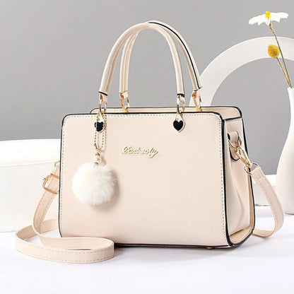 Stylish PU Leather Pendant Handbag – Versatile Shoulder & Crossbody Bag