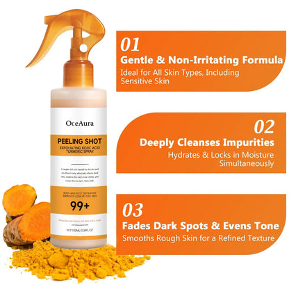 Body Keratin Care Kojic Acid Turmeric Spray – Exfoliating & Hydrating