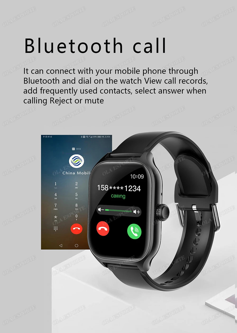 1.83" HD Smart Watch Bluetooth Call Sports Fitness Tracker