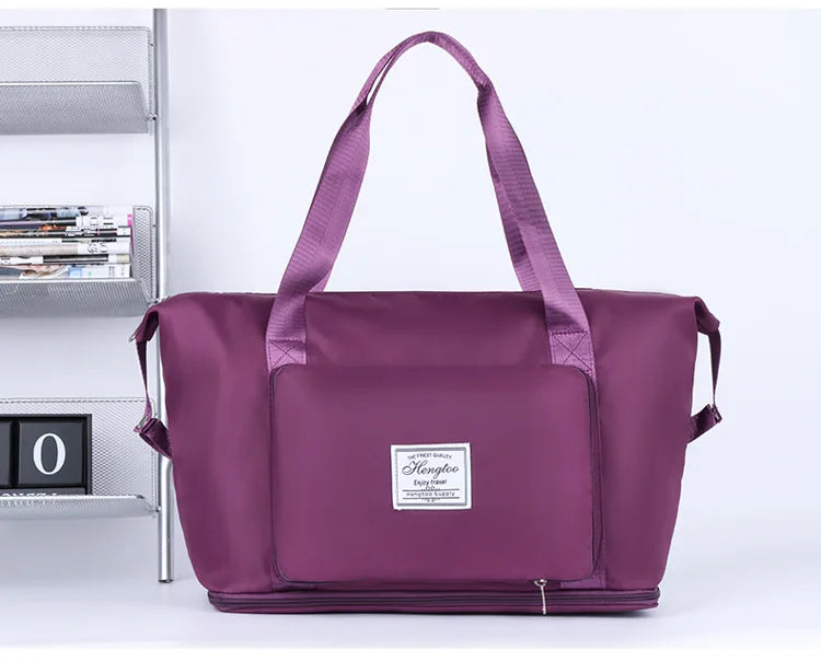 Business & Leisure Travel Bag – Large Capacity Waterproof Nylon Tote  Pattern Type: Solid  Style: Fashion