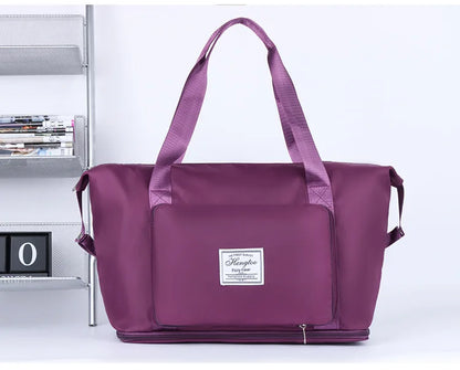 Business & Leisure Travel Bag – Large Capacity Waterproof Nylon Tote  Pattern Type: Solid  Style: Fashion