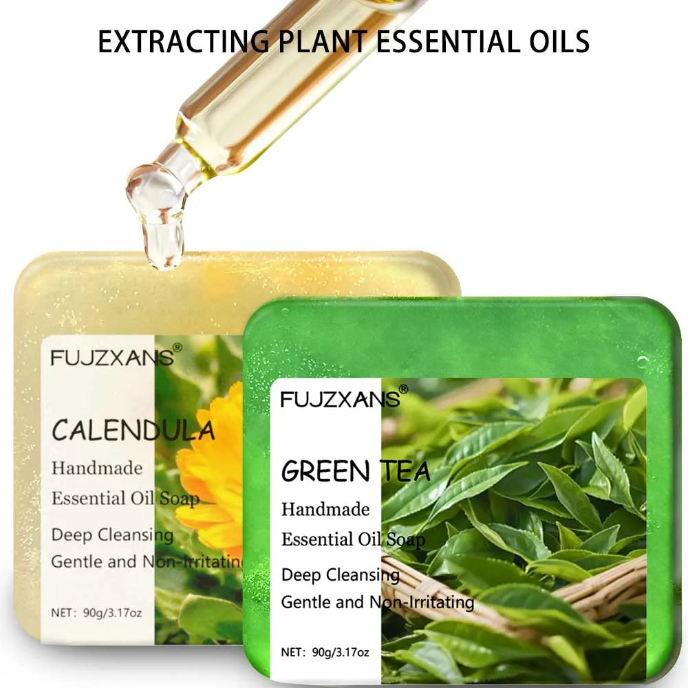 FUJZXANS Essential Oil Soap Set – 7 Handmade Fragrance Bars