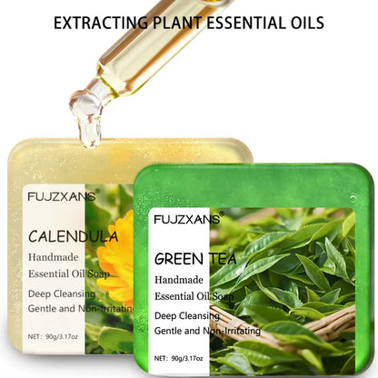 FUJZXANS Essential Oil Soap Set – 7 Handmade Fragrance Bars