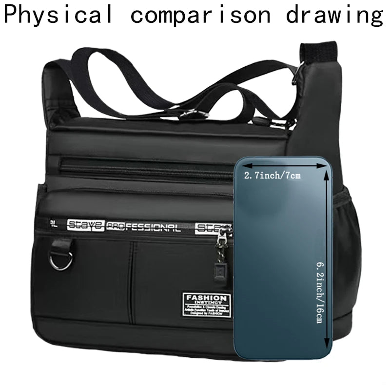 Professional Multi-Layer Business Shoulder Bag-men