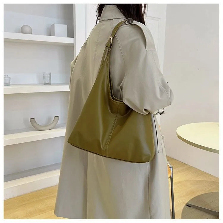 HOMEFISH Retro Luxury Large Tote Bag – Fashion PU Shoulder Handbag