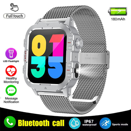 2026 Military Smart Watch Bluetooth Call Fitness Tracker GPS
