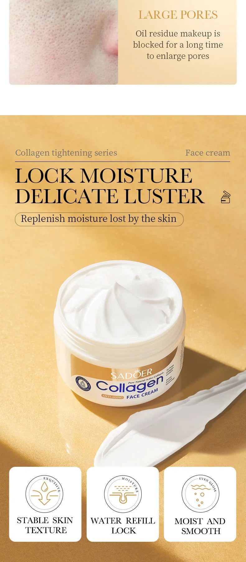 SADOER Collagen Face Cream – Firming & Hydrating Moisturizer