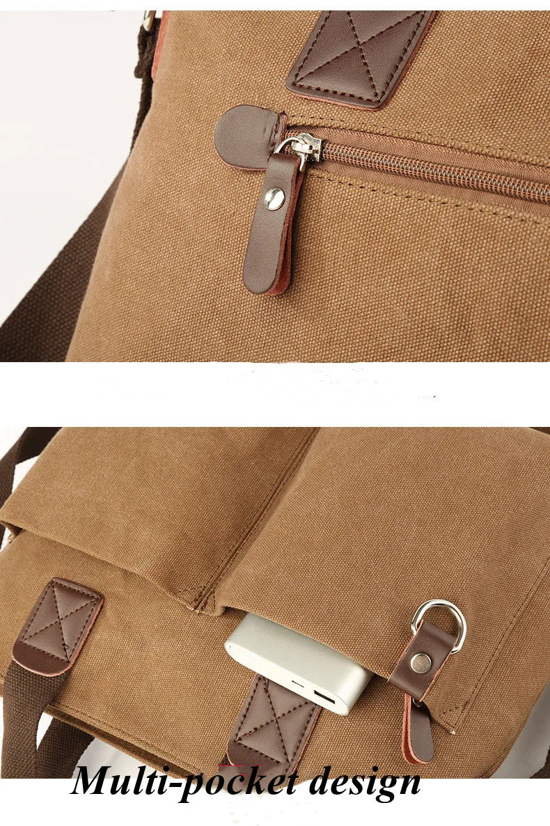 Luxury Canvas Business Travel Crossbody Bag-Signature
