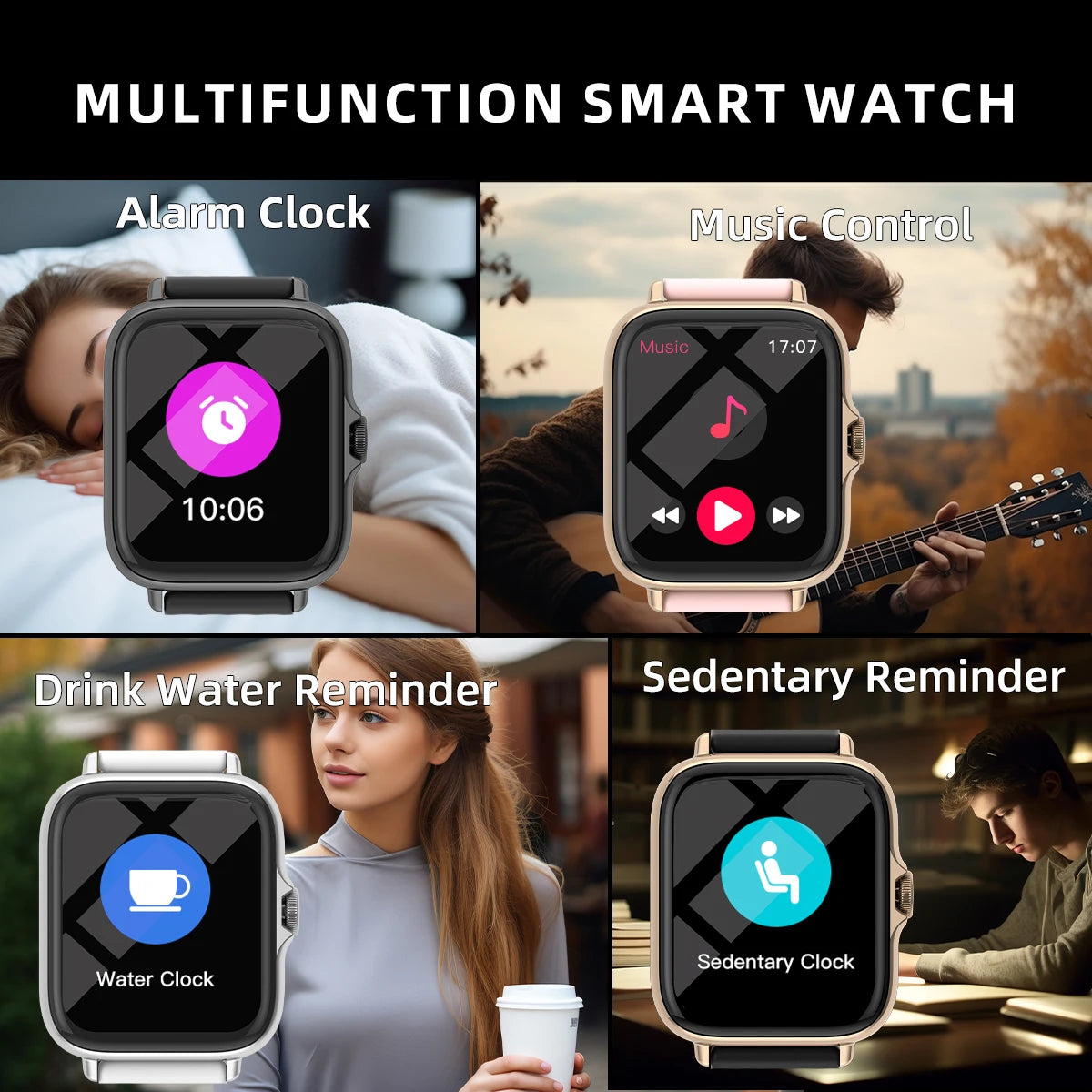 Waterproof Smart Watch Bluetooth Call Sleep Fitness Tracker