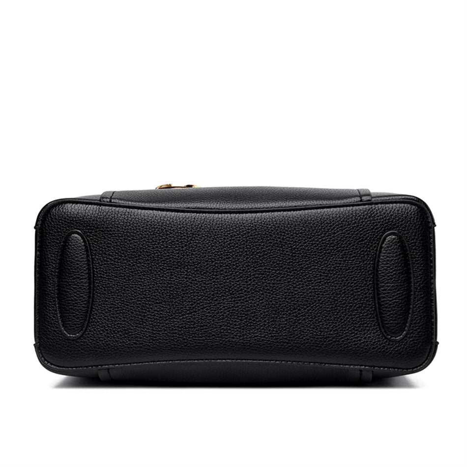 VANDERWAH Luxury Leather Shoulder Crossbody Bag – 3 Layers Soft Tote