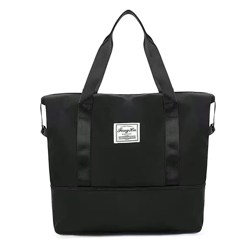 Business & Leisure Travel Bag – Large Capacity Waterproof Nylon Tote  Pattern Type: Solid  Style: Fashion