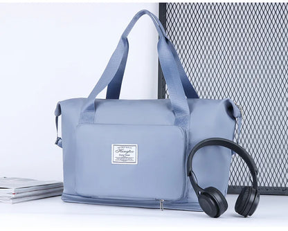 Business & Leisure Travel Bag – Large Capacity Waterproof Nylon Tote  Pattern Type: Solid  Style: Fashion