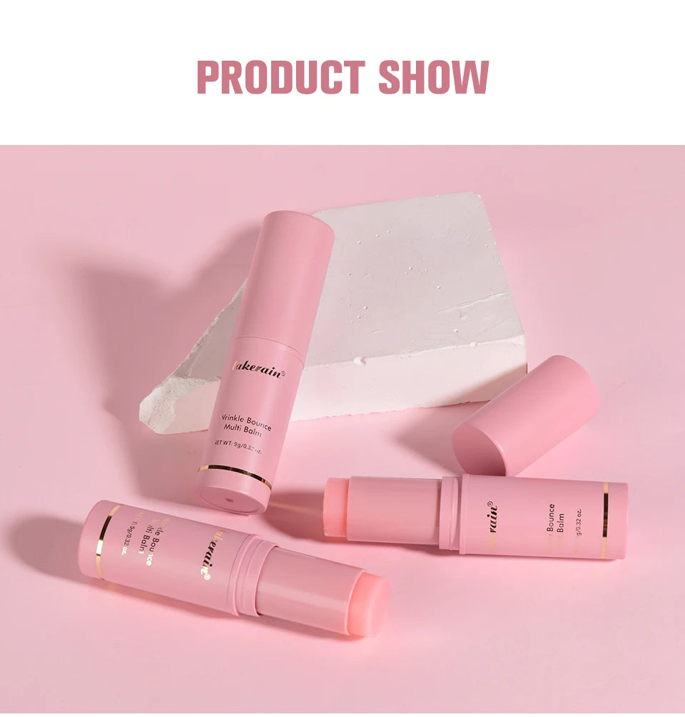 Lakerain Korean Pink Balm Stick – Hydrating Multi‑Use Wrinkle Bounce Balm