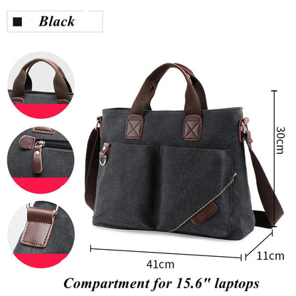 Luxury Canvas Business Travel Crossbody Bag-Signature