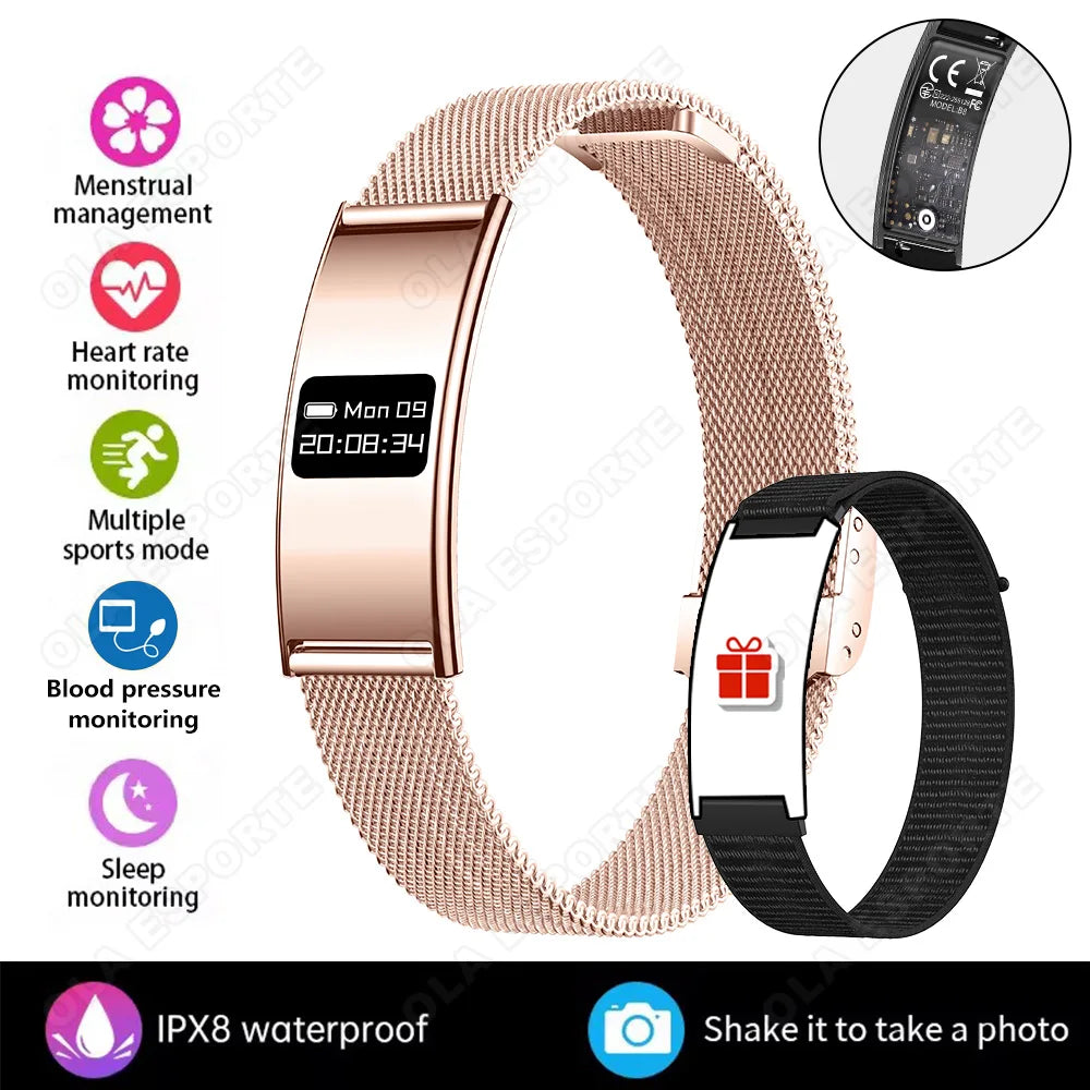 Ultra-Thin Smart Watch-2026 | Heart Rate, Blood Oxygen, Sleep Monitor & IPX8 Waterproof
