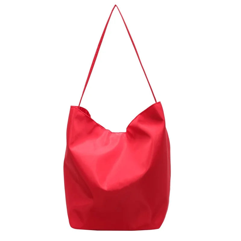 Minimalist Tote Shoulder Bag – Large Capacity Retro Shopping Bag