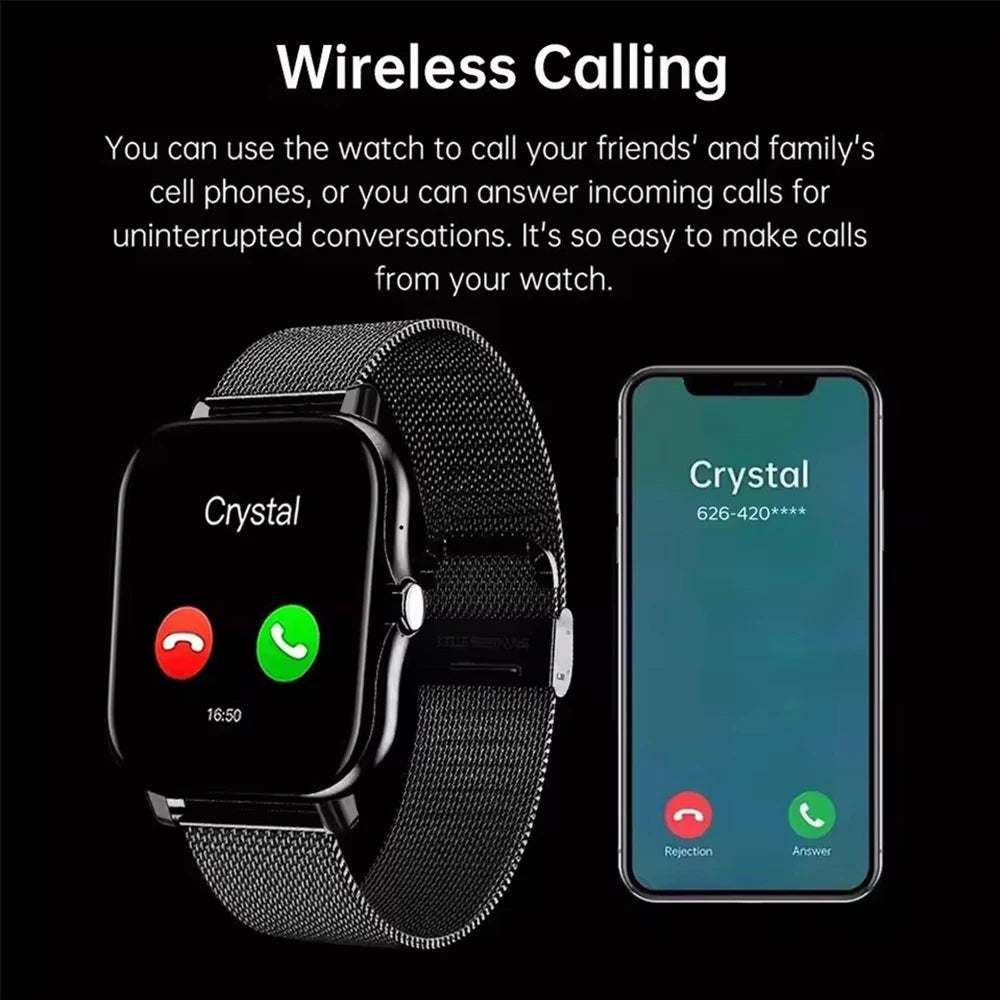 1.83" Smart Watch Bluetooth Call Fitness Health Monitor